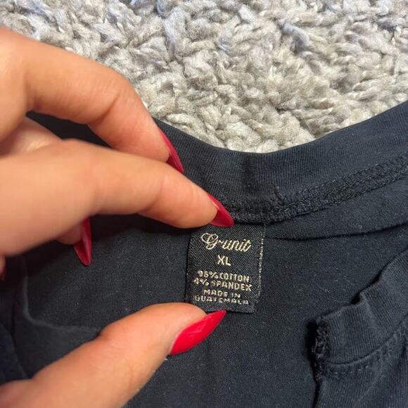 Vintage Y2K Black G-Unit 50 Cent Mcbling Rap Rhinestone Graphic Tee Womens XL - Picture 4 of 4